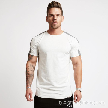 Manlju Koarte mouwen spier workout Casual T-shirts